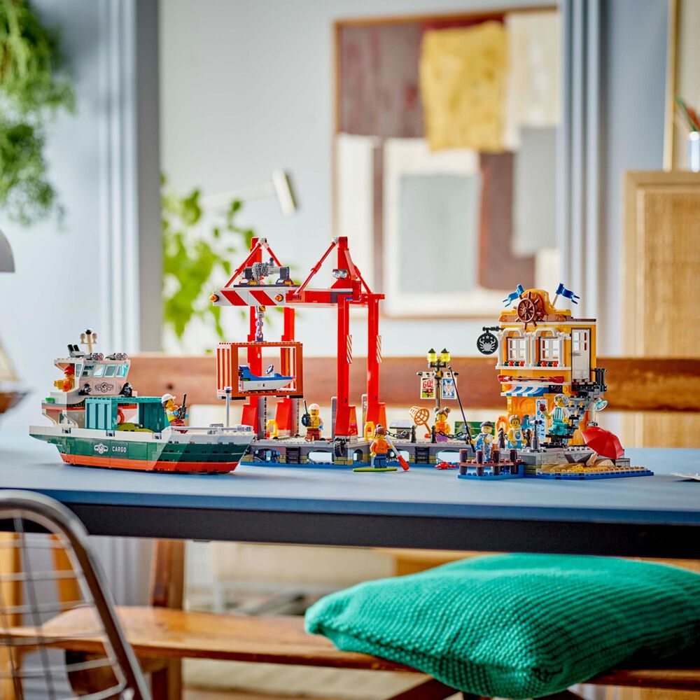 LEGO City Seaside Harbor with Cargo Ship, , large
