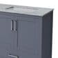 Lexora Home Jacques 72" Double Bathroom Vanity in Dark Grey with 2 cm White Carrara Marble Top and Rectangular Sinks, , large
