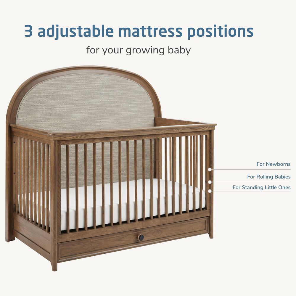Maxi Cosi Quiet Luxury 6-in-1 Convertible Crib in Dolce Oak, , large
