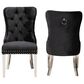 Baxton Studio Honora Side Chair with Black Velvet in Silver (Set of 2), , large