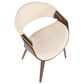 Lumisource Symphony Arm Chair with Cream Cushion in Walnut, , large