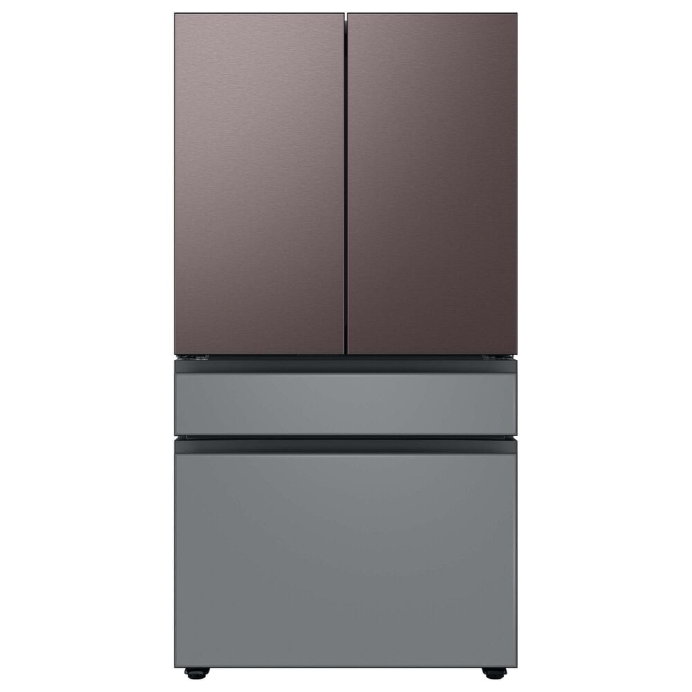 Samsung Bespoke 4-Door French Door Refrigerator Bottom Panel in Matte Grey Glass, , large
