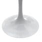 Leisuremod LeisureMod Verve Collection 27 Square Dining Table, White Base with Laminated White Marbleized Top, , large