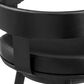 Armen Living Idris Swivel Counter Stool in Black, , large