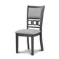 New Heritage Design Gia 47" Round Storage Dining Table and 4 Upholstered Dining Side Chairs in Gray/Gray, , large