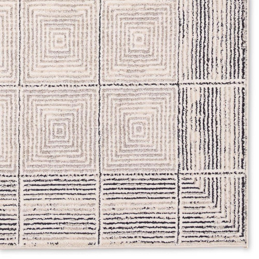 Jaipur Eva Quadrant 9'6" x 13'6" Silver Cloud, Moonstruck, Pastel Parchment, Almond Peach and Licorice Area Rug, , large