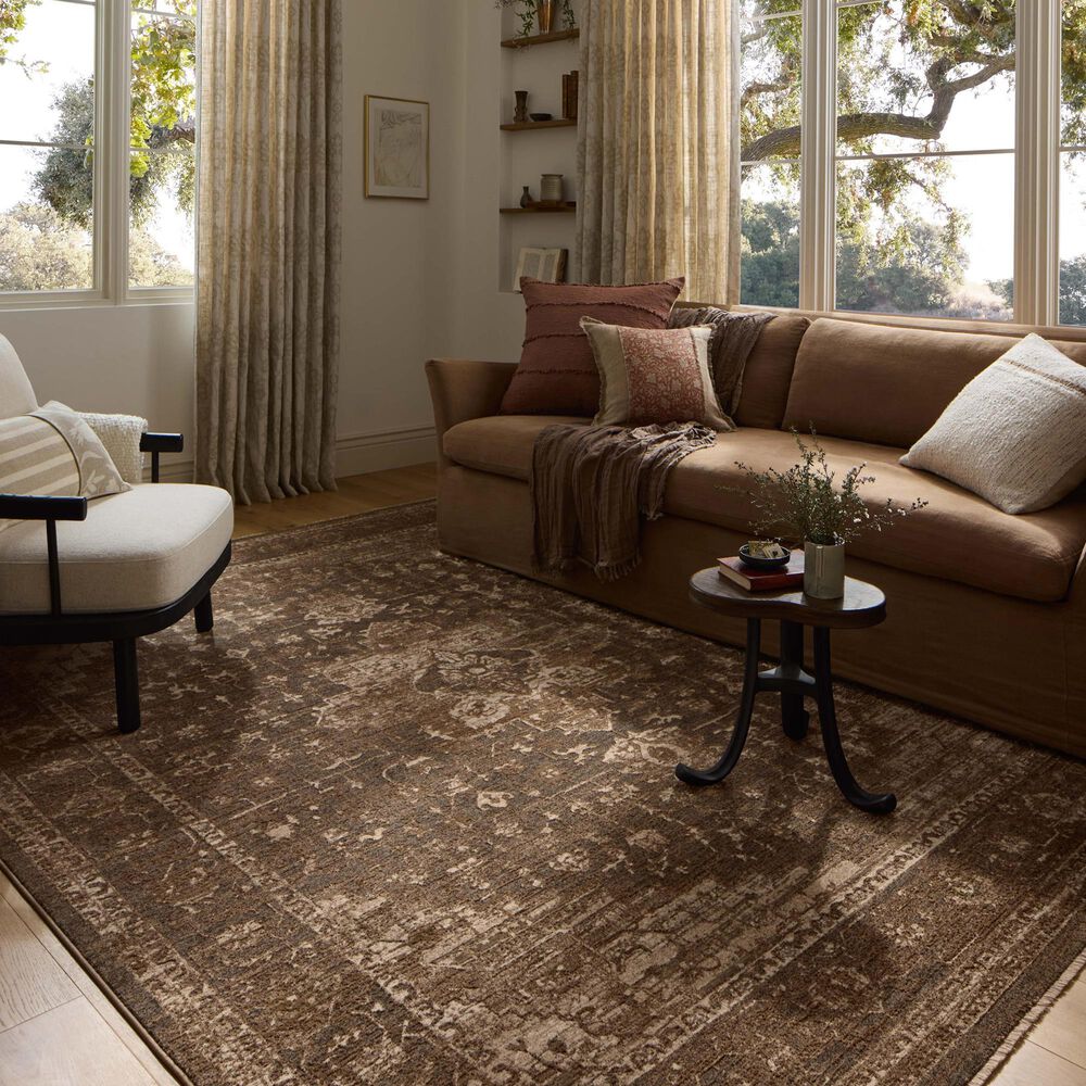 Loloi Haywood Charcoal and Mocha 6&#39;7&quot; x 9&#39;2&quot; Area Rug, , large