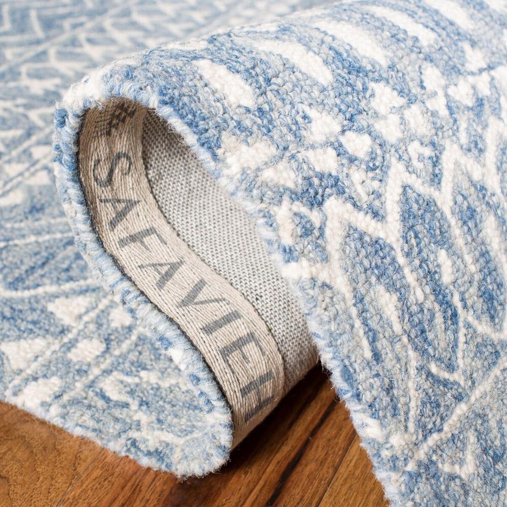 Safavieh Micro-Loop 9&#39; Square Blue and Ivory Area Rug, , large