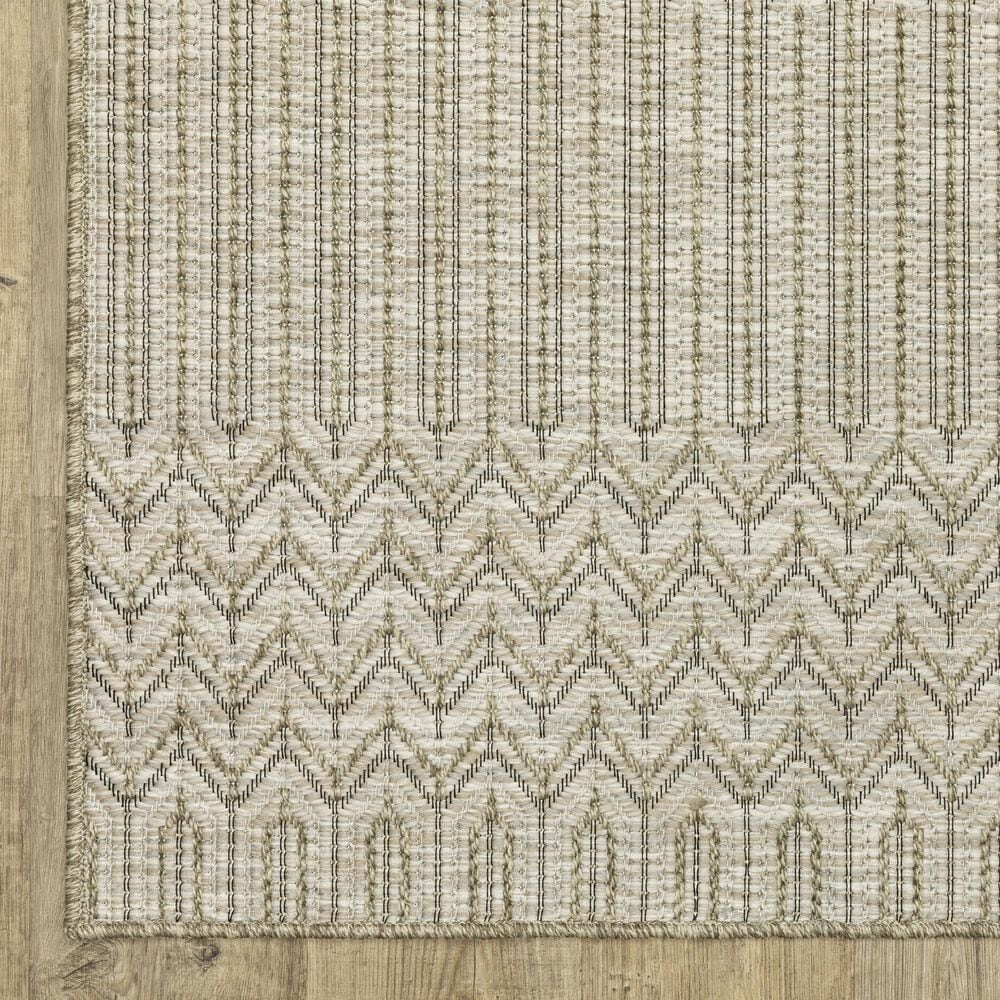 Oriental Weavers Tortuga TR09A 9&#39;10&quot; x 12&#39;10&quot; Beige and Black Area Rug, , large