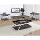 Steve Silver Furniture Roma Sofa Table in Shadow Grey and Chrome, , large