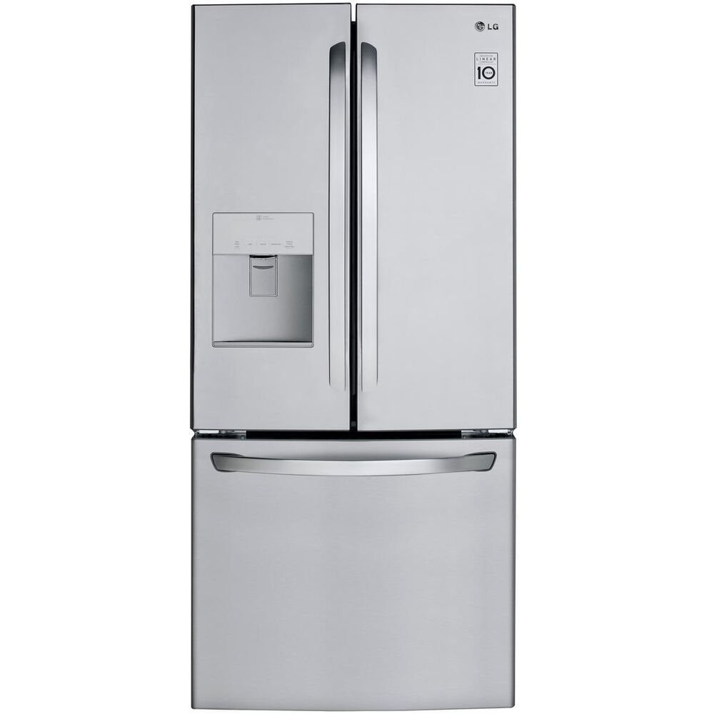 LG 21.8 Cu. Ft. 3-Door French Door Refrigerator in Stainless Steel, , large