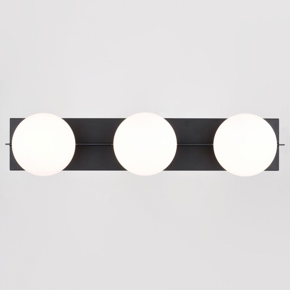 Vaxcel Parkview 3-Light Bathroom Vanity in Matte Black, , large