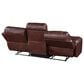 Crystal City Keily Manual Reclining Sofa with Dropdown Table in Brown, , large