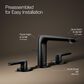 Kohler Avid Widespread Bathroom Sink Faucet in Matte Black, , large