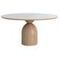 CASABIANCA HOME Andrea Wood and Ceramic Pedestal Dining Table, , large