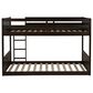 Linon Home Decor Darcy Low Profile Twin over Twin Bunk Bed in Espresso, , large