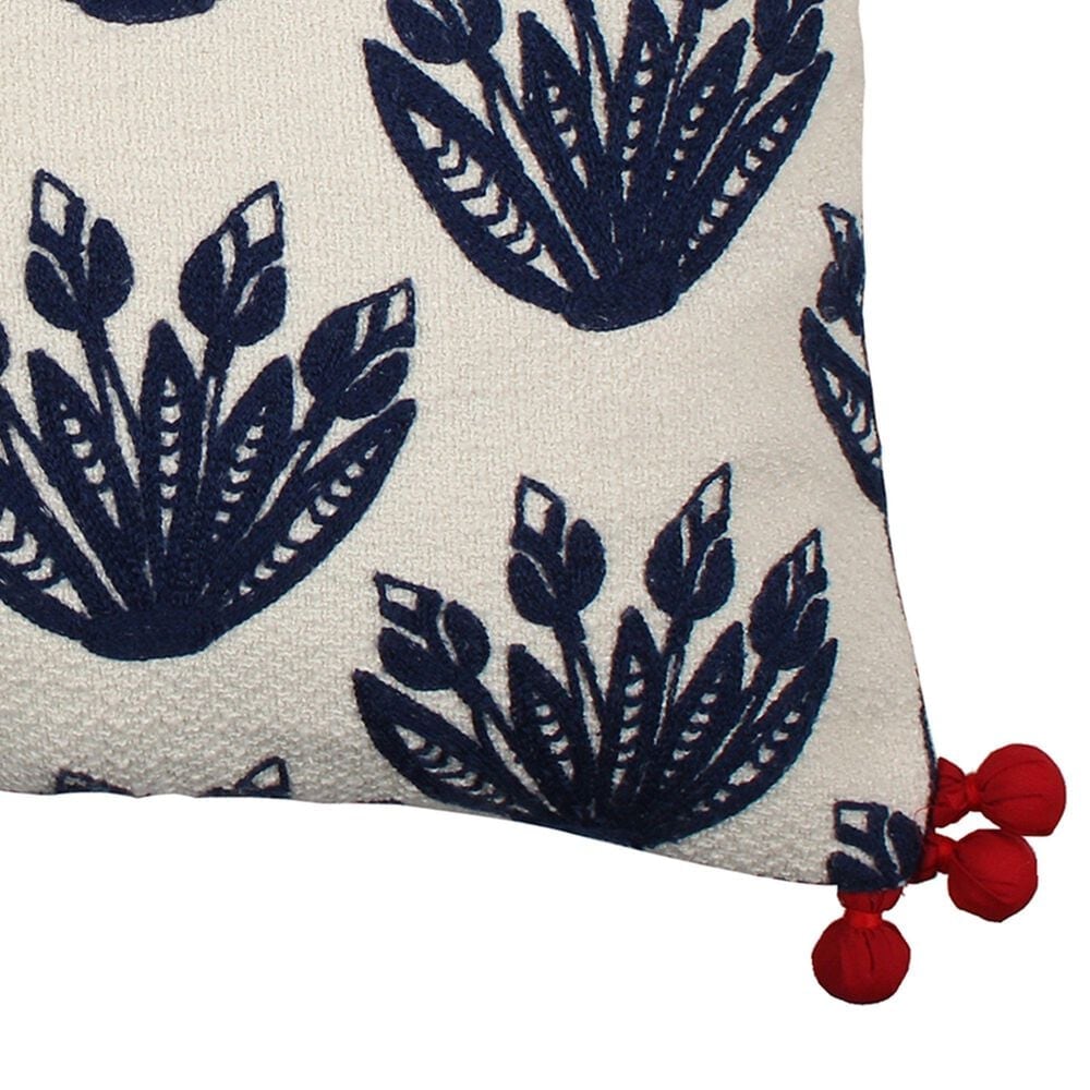 Levtex Nanette 18&quot; x 18&quot; Throw Pillow in Navy, Cream and Red, , large