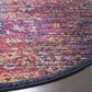 Safavieh Evoke EVK275F-5R 5"1" Round Blue/Fuchsia Area Rug, , large