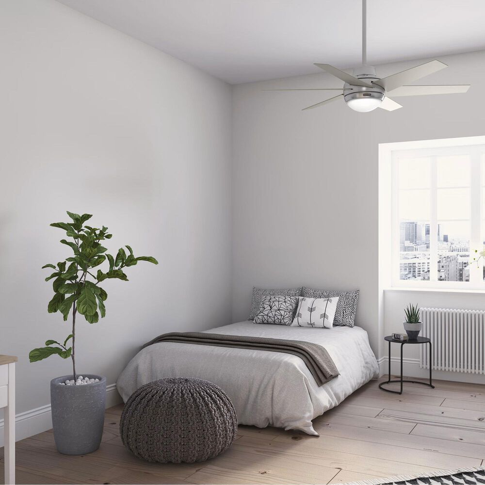 Hunter Sotto 52&quot; Ceiling Fan with LED Lights in Brushed Nickel, , large