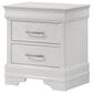 Crown Mark Amalia Twin Bed with Nightstand in White, , large