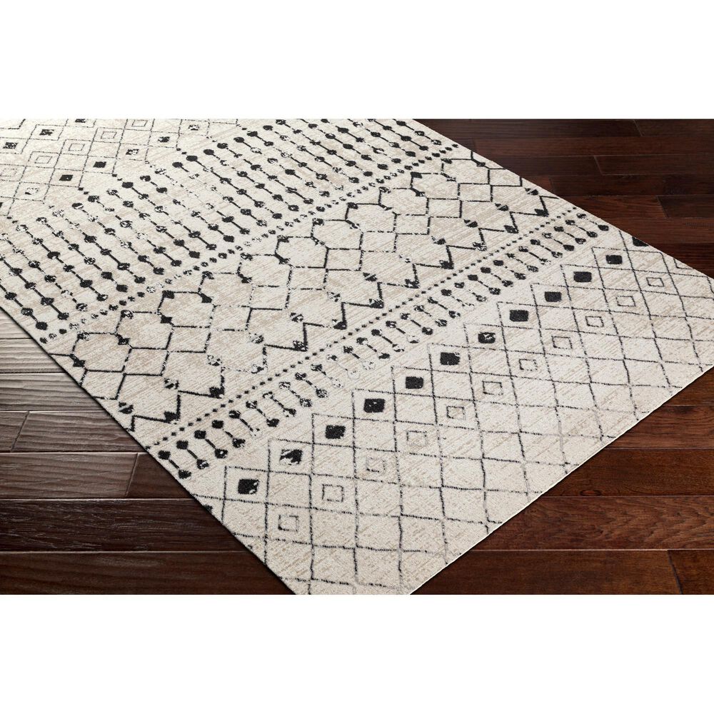 Surya Lavadora 7&#39;10&quot; x 10&#39; Black, Gray, Light Beige and Cream Area Rug, , large