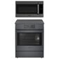 Bosch 800 Series 2-Piece Kitchen Package with 4.6 Cu. Ft. Induction Slide-in Range and 1.9 Cu. Ft. Over-The-Range Microwave in Black Stainless Steel, , large