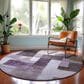 Dalyn Rug Company Neo NO15 8" Round Eggplant Area Rug, , large