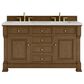 James Martin Vanities Brookfield 60" Double Bathroom Vanity in Honey Oak with 3 cm Eternal Jasmine Pearl Quartz Top and Rectangular Sinks, , large