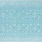 Safavieh Tulum Transitional 6" x 9" Turquoise and Ivory Area Rug, , large