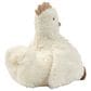 Lambs & Ivy Farmyard Friends Peep Chicken Plush Toy in White, Brown and Light Taupe, , large