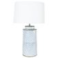 Creative Coop Marley Table Lamp in Indigo and White, , large