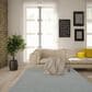 Nourison Courtyard Ivory and Aqua 6" Square Indoor/Outdoor Area Rug, , large