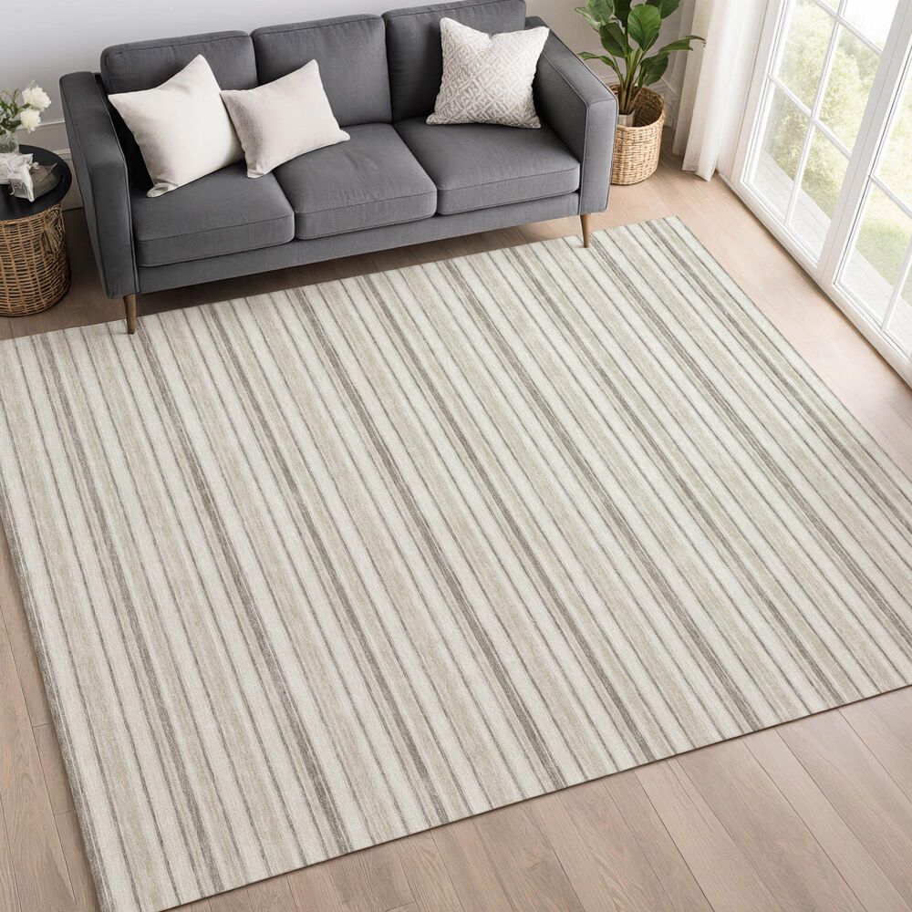 Dalyn Rug Company Soft Essentials Striped Linen 5' x 7'6" Indoor/Outdoor Area Rug, , large