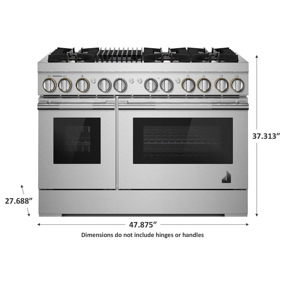 JennAir Rise 48&quot; Professional Range with Gas Grill in Stainless Steel, , large
