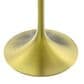 Leisuremod LeisureMod Verve Collection 36 Round Dining Table, Brushed Gold Base with Sintered Stone Black Top, , large