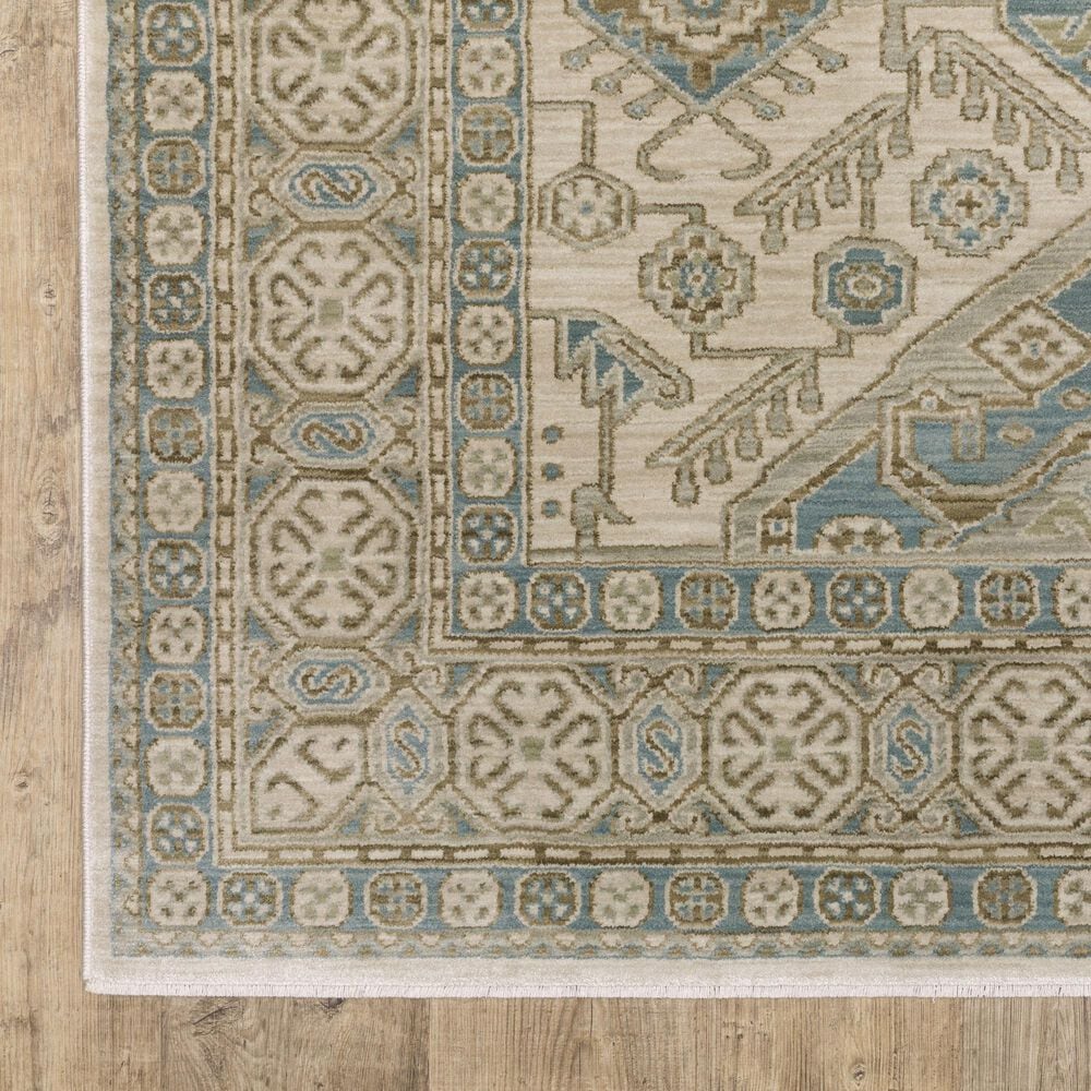 Oriental Weavers Maeve MAE05 Beige and Blue 2'3" x 7'6" Runner, , large