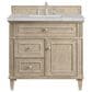 James Martin Vanities Lorelai 36" Single Vanity in Whitewashed Oak with 3cm Victorian Silver Quartz Top, , large