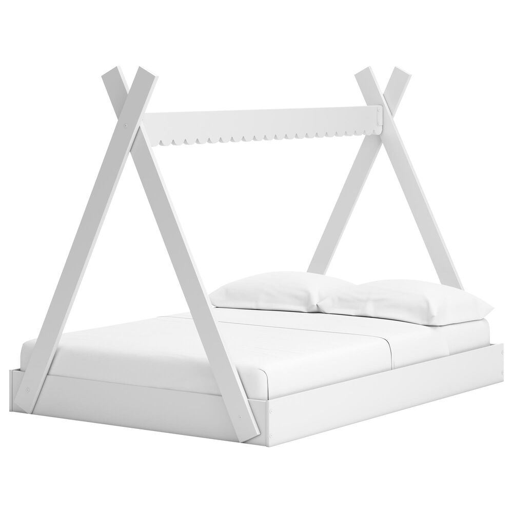 Ashley Hallityn Full Tent Bed in Matte White, , large