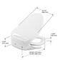 Kohler PureWash E525 Elongated Bidet Toilet Seat in White, , large