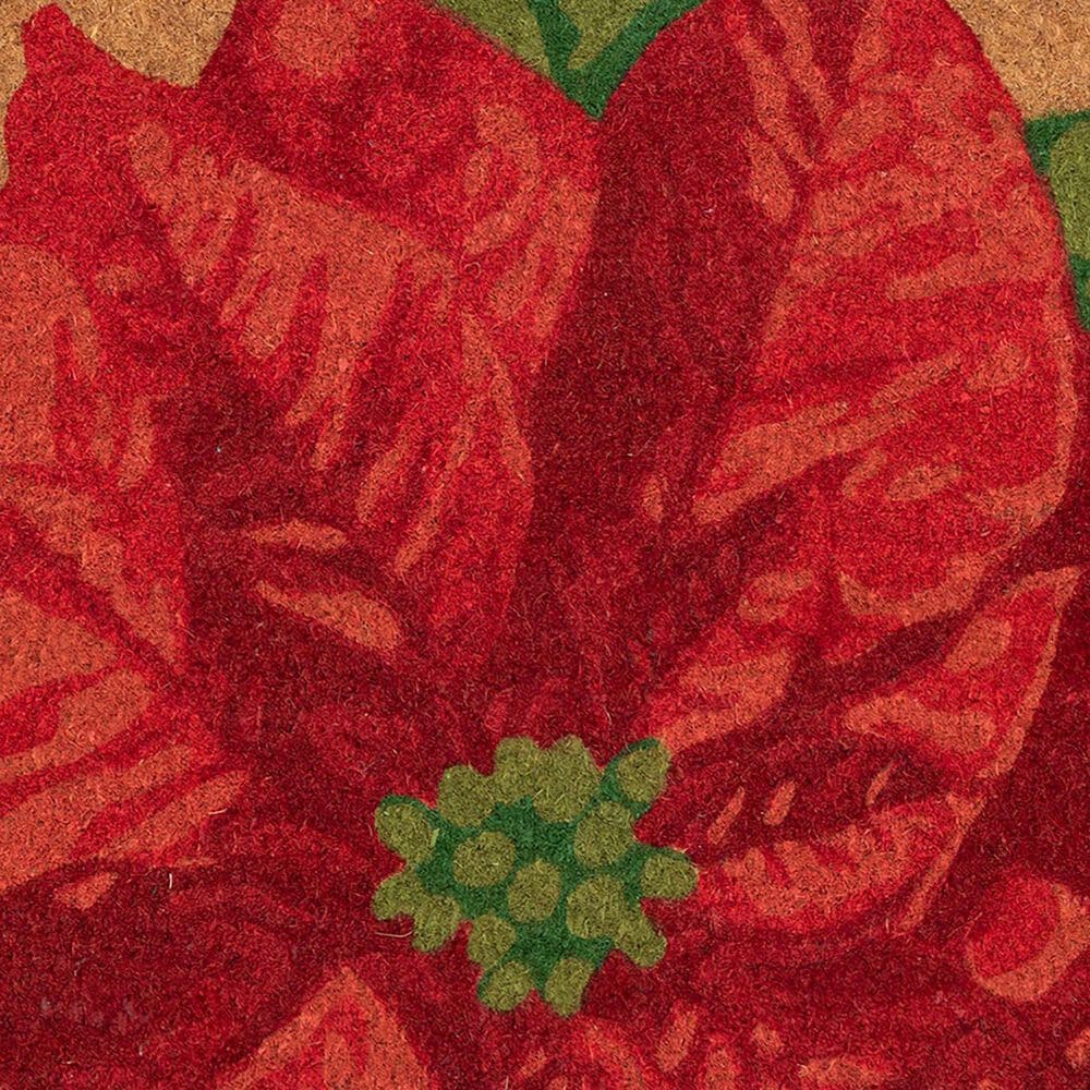 Trans-Ocean Import Natura Poinsettia 1'6" x 2'6" Natural Outdoor Door Mat, , large