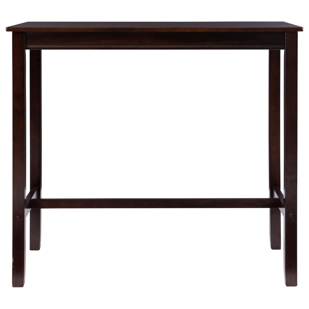 Linon Home Decor Claridge Bar Height Pub Table in Walnut Brown - Table Only, , large