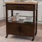 Linon Home Decor Lennix Kitchen Cart in Brown and Natural, , large