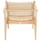 Safavieh Jessica Leather Safari Chair in White, , large