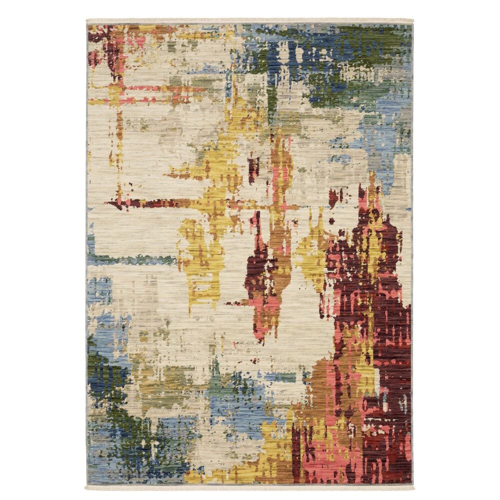 Oriental Weavers Soleri 6"7" x 9"6" Beige and Multicolor Area Rug, , large