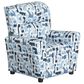 Brazil Tween Kids Recliner in Giant Life Sky Blue with Cupholder, , large