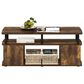 HOMLUX 47.2" Utility Design TV Stand with Open Storage Bookshelf in Amber Pine and Black, , large
