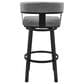 Armen Living Cohen 26" Swivel Counter Stool in Gray, , large