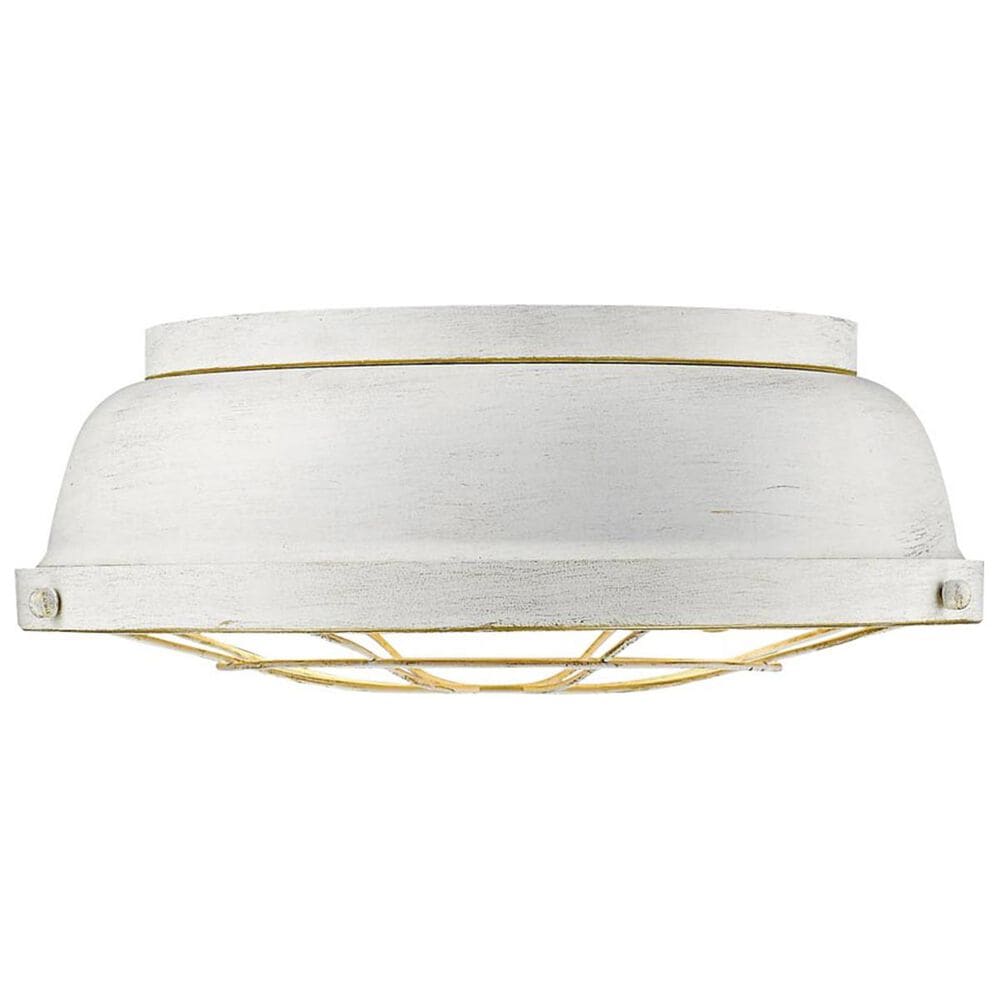 Golden Lighting Bartlett Flush Mount in French White, , large