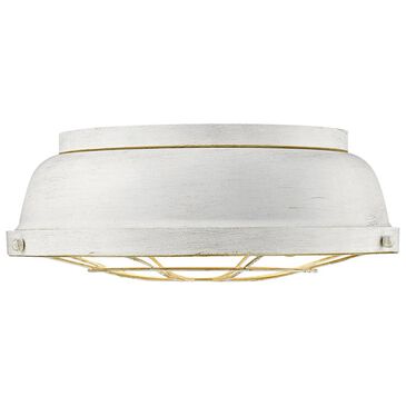 Golden Lighting Bartlett Flush Mount in French White, , large