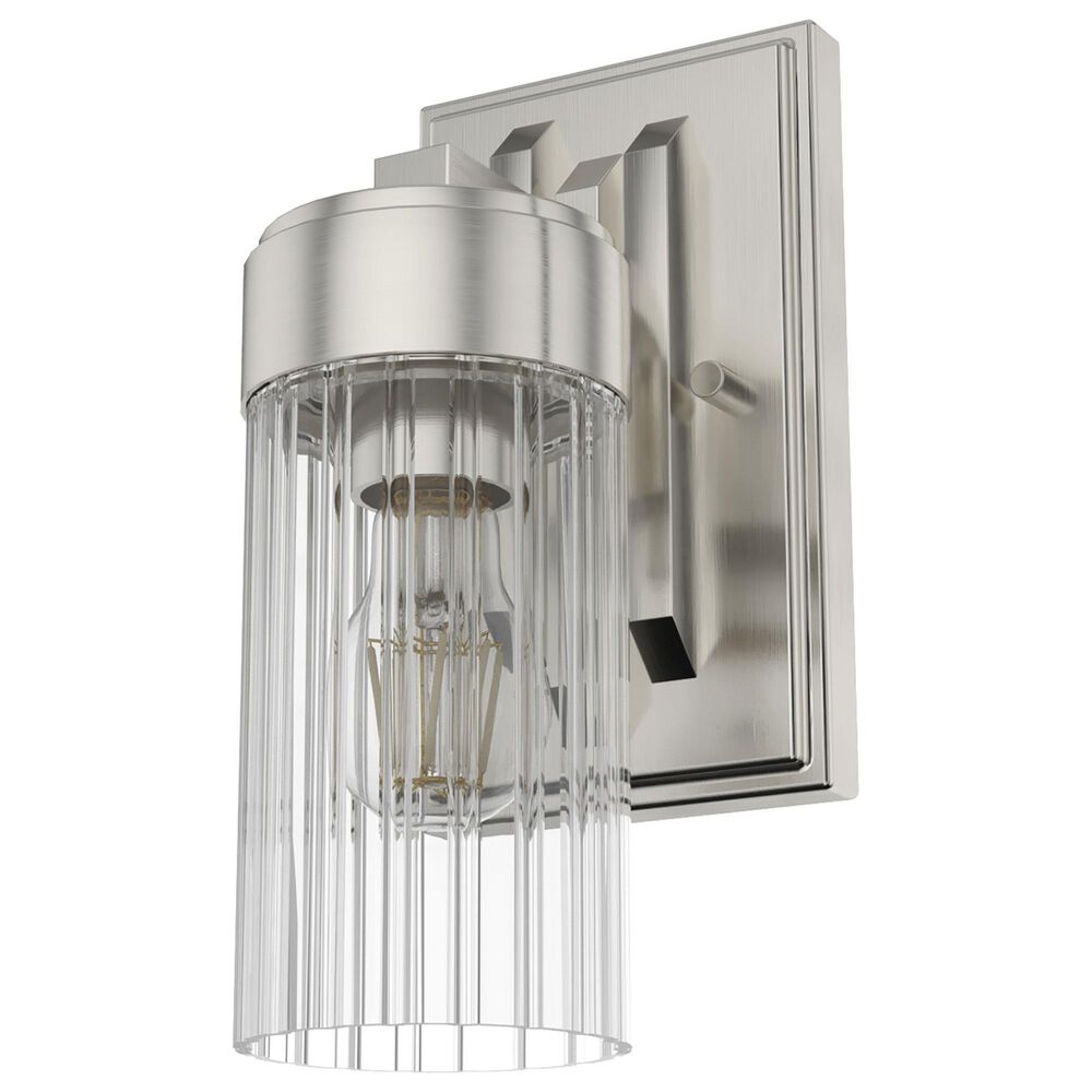 Hunter Gatz 1-Light Wall Sconce in Brushed Nickel, , large